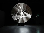 Continual Light Cylinder, Julio Le Parc Argentine, Wood, acrylic sheet, projectors, and motors