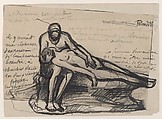 Fécondité, Gaston Lachaise  American, Ink with graphite on two sheets of paper