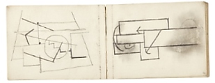 Notebook No. 26 (Study of Violins and Musical Instruments), Pablo Picasso  Spanish, Ink and graphite on perforated paper sheets bound in a notebook
