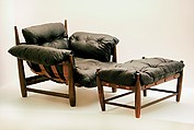 Mole Armchair and Ottoman, Sergio Rodrigues  Brazilian, Jacaranda and leather