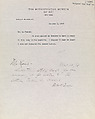 Correspondence, Henry Watson Kent American, Ink on paper, American