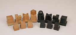 Chess Set, Josef Hartwig (German, Munich 1880–1955 Frankfurt), Linden wood, glass, paper, German (Weimar)