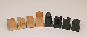 Chess Set, Josef Hartwig (German, Munich 1880–1955 Frankfurt), Linden wood, glass, paper, German (Weimar)
