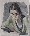 Portrait of a Young Girl, Ludwig Meidner  German, Watercolor over graphite on paper