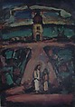 Legendary Landscape, Georges Rouault  French, Oil on paper, mounted to canvas