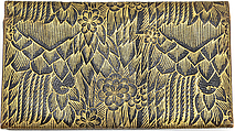 Gilded leather wallet, Wiener Werkstätte, Goat leather, gold hand-printed gilding