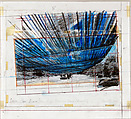 Over the River (Project for Arkansas River, Colorado), Christo  American, born Bulgaria, Cut and pasted and taped paper, inkjet prints, wax crayon, acrylic paint, and graphite on paper