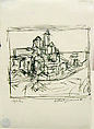 Hill Town, Alberto Giacometti Swiss, Pen and ink on paper