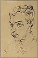 Portrait of a Young Man, Ludwig Meidner  German, Black ink and graphite on paper