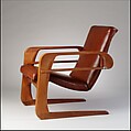 "Air Line" Armchair, Kem Weber  American, born Germany, Wood, Naugahyde
