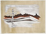 Desert, Dorothy Dehner  American, Opaque watercolor with pen and black ink over watercolor wash on paper