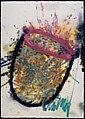 Basket Drawing, Dale Chihuly American, Acrylic paint on paper