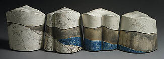 Winter Inlet Landscape, Wayne Higby (American, born Colorado Springs, Colorado, 1943), Glazed ceramic (raku fired)