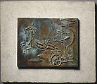 The Chariot, Georges Braque French, Bronze relief mounted on stone base