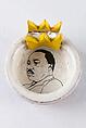 Crown Ashtray (MLK), Roberto Lugo American, Glazed ceramic, American