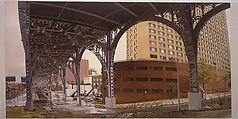 The Cotton Club From Under the Viaduct at Riverside Drive and St. Clair Place, Rackstraw Downes  American, Oil on canvas