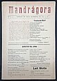 Mandrágora (Poesía, Filosofía, Pintura, Ciencia, Documentos), no. 6, Journal