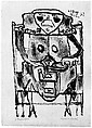 The Coffee Grinder, Jean Dubuffet French, Lithograph