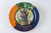 Plate: Nina Simone, Roberto Lugo American, Glazed ceramic, American