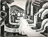 Form and Light Motif in West New Jersey, Oscar Bluemner American, born Germany, Charcoal wash on paper