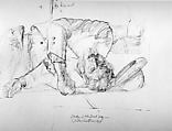 Study of the Dead Boy, Jerome Witkin  American, Black crayon on paper