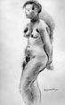 Standing Nude, Raphael Soyer  American, born Russia, Graphite and wash on paper
