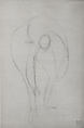 Female Figure of Dancer, Mark Tobey  American, Chalk on paper