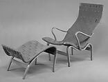 "Pernilla" Footrest, Bruno Mathsson (Swedish, Värnamo 1907–1988 Värnamo), Beechwood, cotton webbing