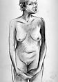 Conceiçâo Aparecido, Mary Frank American, born England, Charcoal and gray chalk on paper