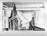 Architecture, Lyonel Charles Feininger  American, Charcoal, pen and black ink on paper