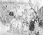 Study for the painting "Le Paddock", Raoul Dufy  French, Pen and black ink and graphite on paper