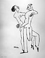 Fox Trot, William Gropper  American, Ink with graphite on paper
