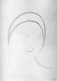 Head of a Woman, Gaston Lachaise American, Gray crayon on paper