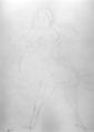Seated Woman With Arms Raised, Gaston Lachaise American, Gray crayon on paper