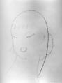 Head of a Woman, Facing Left, Gaston Lachaise American, Crayon on paper