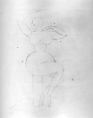 Seated Woman with Arms Raised, Gaston Lachaise American, Graphite on paper