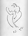 Corpulent Nude Woman, Edward Nagle American, Ink with graphite on paper