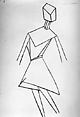 Figure of a Girl, Edward Nagle American, Ink with graphite on paper