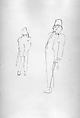 Couple, e. e. cummings (American, Cambridge, Massachusetts 1894–1962 North Conway, New Hampshire), Pen and black ink on paper (recto); pen and black ink on paper (verso)