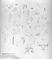 Drawing of Anatomical Parts, Charles Sheeler American, Pen and blue ink on paper