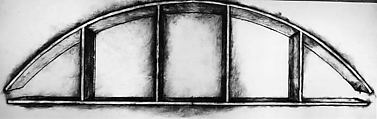 Study for Arc with Lintels, William Tucker  American, Charcoal and chalk on paper