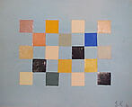 Colored Squares, Ellsworth Kelly American, Cut and pasted colored papers with graphite on paper