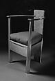 Armchair, Hugh Mackay Baillie-Scott British, Possibly birch, mother of pearl, ivory, cane