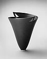 "Cold Rolled Steel / Double Triangles" Vase, Elsa Rady American, Porcelain