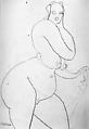Standing Nude, Gaston Lachaise American, Graphite on paper