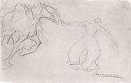 Man Leading a Horse (recto); Study of a Man (verso), Umberto Boccioni (Italian, Reggio 1882–1916 Sorte), Graphite on paper