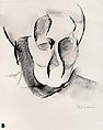 Head of the Artist's Mother, Umberto Boccioni  Italian, Pen and black ink and wash and graphite on paper