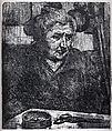 The Artist's Mother at a Table, Umberto Boccioni  Italian, Etching, printed in brown ink