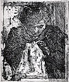 The Artist's Mother Sewing, Umberto Boccioni  Italian, Etching, printed in brown ink