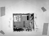 Untitled, Rick Horton American, Cut, torn and pasted printed papers and graphite, on envelope